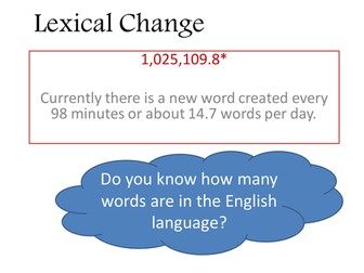KS5 English Language: Lexical change and variation