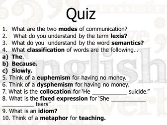 KS5 Language: morphology, inflections and root words