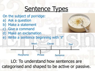 KS5 language sentence moods and active/passive voice