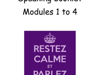 Edexcel GCSE 9-1 French speaking booklet Modules 1 to 4 Studio