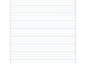 Handwriting Sheet - Lines (Blank)