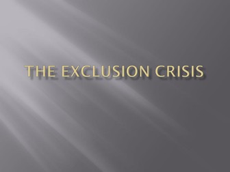 The Exclusion Crisis
