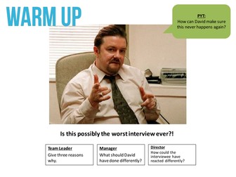 Level 3 BTEC Unit 8 Recruitment Process