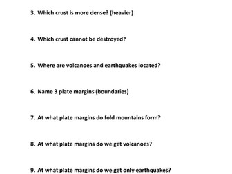 Revision tectonic hazards