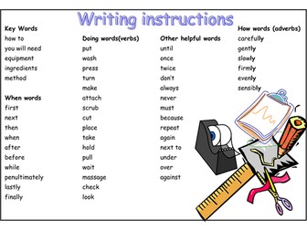 Year 3 Instruction Writing - Week One