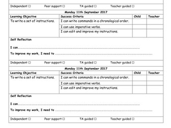 Year 3 Instruction Writing - Week Two