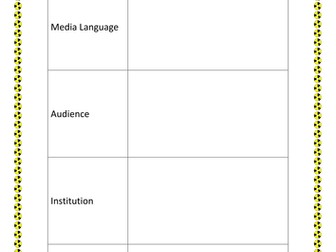 Introduction to GCSE Media Language Scheme of Work