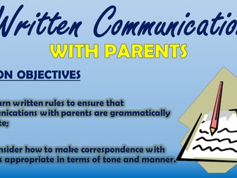 Written Communication with Parents - CPD Session!