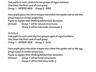 Card sort starter - Structures