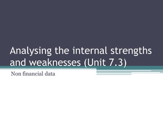 Non-financial methods of analysing the existing internal position of a business