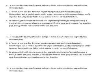 Mon avenir - future plans - French New GCSE - Studio