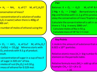 Quantitative Chem Revision HIGHER TRILOGY, AQA Chemistry