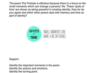 AQA- The Prelude: Formative Assessment Task.