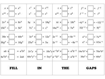 Laws Of Indices - Going Backwards