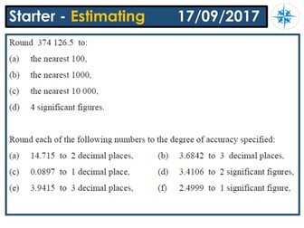 Estimating and Rounding