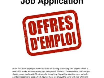 N5 Writing Job Application Booklet