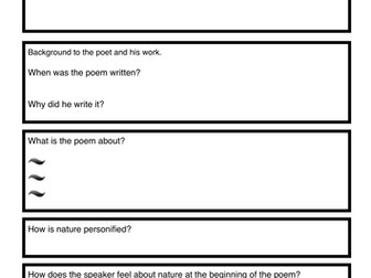 Storm on the Island: Notes Writing Frame