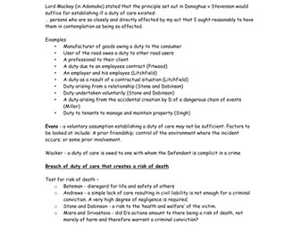 Gross negligence manslaughter presentation and writing framework