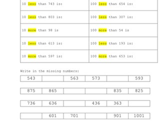 Year 3 Week 2 Place Value