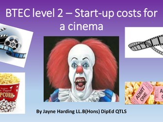 BTEC level 2 - start-up costs & operating costs