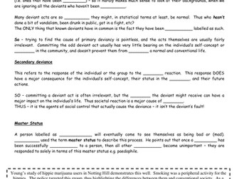 AQA Sociology Labelling Theory