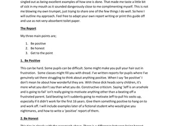 How to Engage 'Difficult' Pupils/How to Write Reports