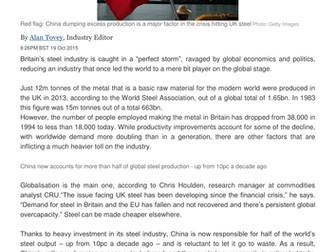 Impacts of Globalisation - HIC and NIC (UK and India)