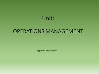 Operations Management