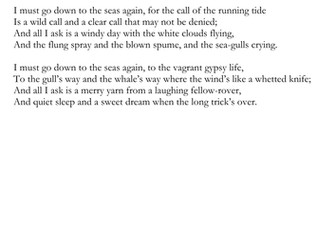 😍 Poem i must go down to the sea. Sea Fever Poem by John Masefield I ...