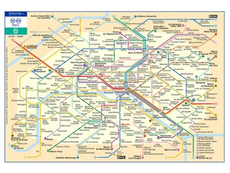 Paris Metro map and questions