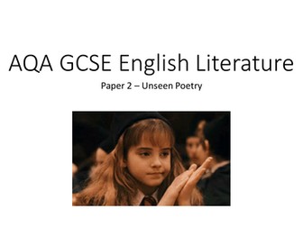 AQA Unseen Poetry