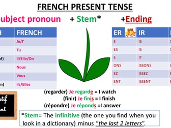 French Verb tenses cards