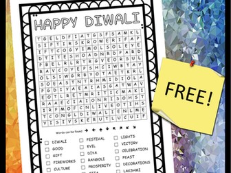 Diwali - Word Search - FREEBIE