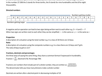 KS3 Mathematics Knowledge Organisers