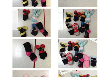 Counting in twos. Pairs of Socks activity for Year 2