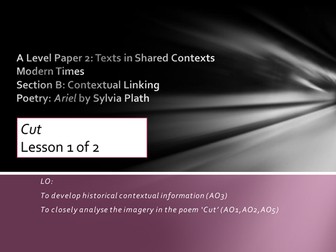 A Level English Literature - "Cut" by Sylvia Plath