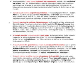 Entre les Murs - les objectifs du metteur en scène