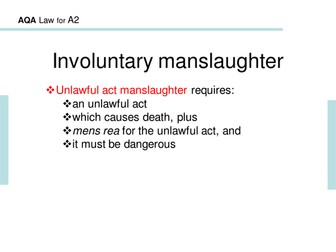 Unlawful act manslaughter