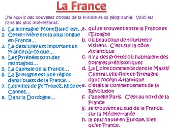 activity about France (ideal after quiz)