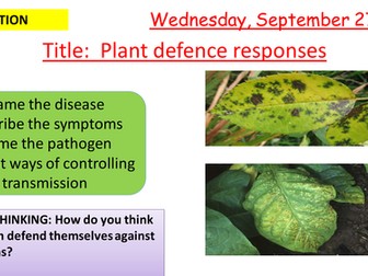 Plant defence and response