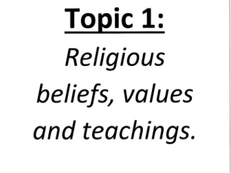 Topic 1 Religious Beliefs (Islam) AS Edexcel