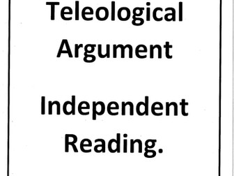 Teleological Argument Pre Reading Pack