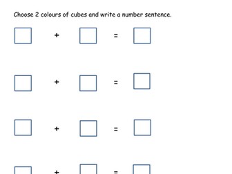 Part Whole Model  and Addition symbol  Year 1 White Rose Resource