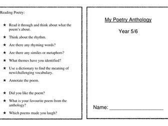 Poetry Anthology Upper KS2