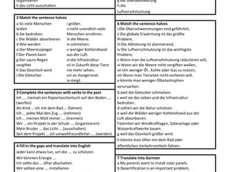 Die Umwelt Environment GCSE German vocabulary revision