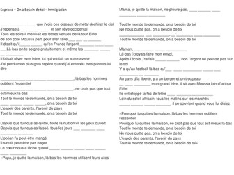 Immigration song Gapfill
