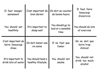 Leading a healthy lifestyle - French