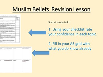 AQA 9-1 Religious Studies GCSE Muslim Beliefs Revision Lesson