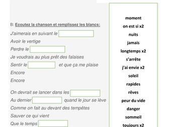 French Song Gapfill & Activities: Jeune by Louane