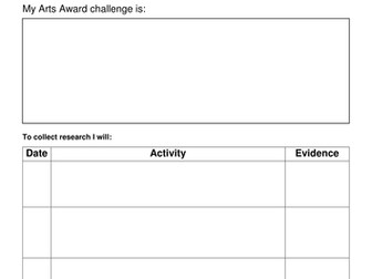 Silver Arts Award - Action Plan